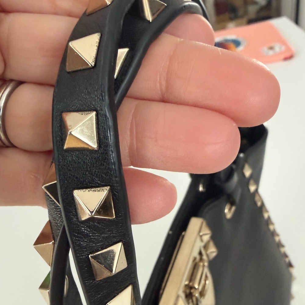 Valentino Garavani Black Studded Mini Tote - Picture 3 of 16
